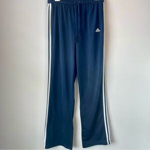Adidas Vintage Men’s 3 Stripe Navy/White Track Pants Y2K Size Medium